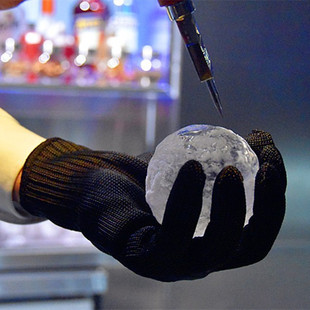 金质酒具鸡尾酒吧日式调酒师凿冰球手套防滑开冰锯冰隔冷防割防切