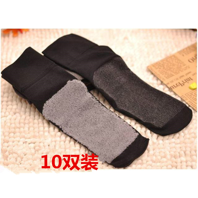 秋冬季中厚款脚底按摩加棉天鹅绒短丝袜棉底吸汗加厚松口短袜子女