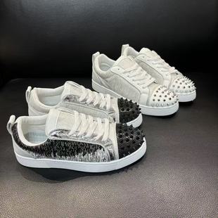 轻奢男士钉子潮牌CL板鞋高级红底低帮休闲鞋百搭时尚潮流爆款男鞋