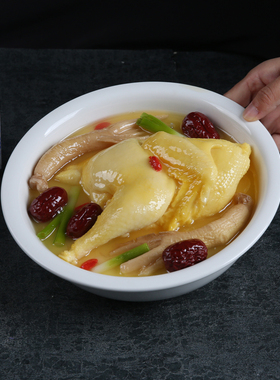 仿真人参鸡汤食品模型定制