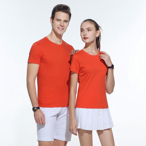 上海纯棉t恤定制短袖班服定做个性广告衫工作服印制LogoT恤圆领