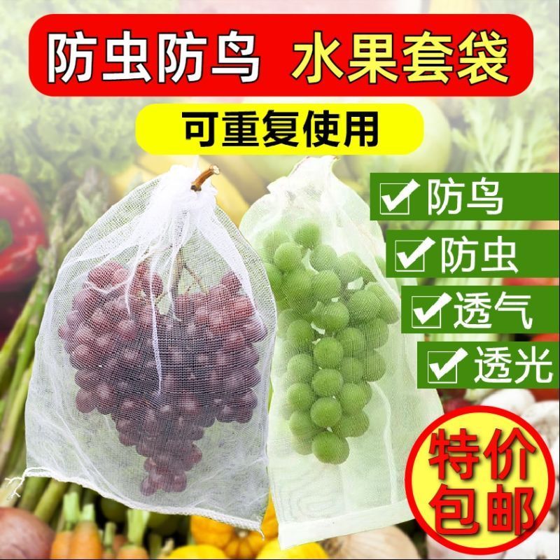 葡萄套袋防虫防鸟专用网袋子西瓜无花果枇杷莲雾樱桃草莓保护水果
