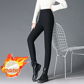 加绒加厚黑色小脚靴裤 保暖蚕丝铅笔裤 高腰显瘦打底裤 新款 子女冬季