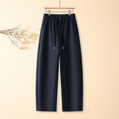 九分宽松阔腿休闲弯刀香蕉裤子女