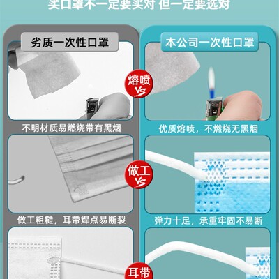 一次性整箱口罩三层防尘非医疗2000只成人餐饮专用透气薄款