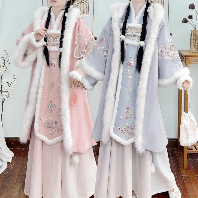 九笙冬季新款汉服女加厚日常套装