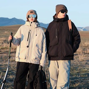 2024秋冬羽绒棉服男女休闲宽松工装棉衣夹棉加厚冲锋衣保暖外套潮