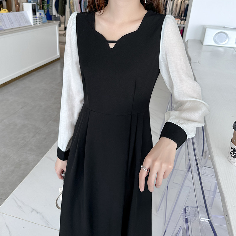 今年流行漂亮连衣裙女内搭裙拼接假两件女裙2026新款春夏大码胖