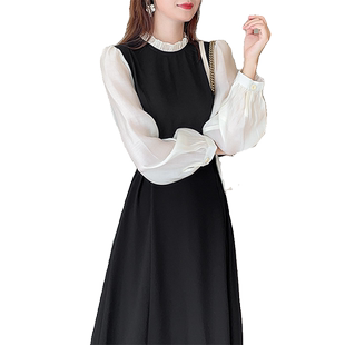 今年流行漂亮连衣裙女内搭裙坠感裙假两件女裙2025新款春夏大码胖