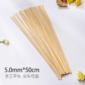 竹签 5.0mm*50cm DIY手工模型玫瑰花束杆薯塔大肉串粗大花签包邮
