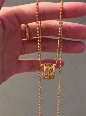 s925纯银十字架鸢尾花路通项链小众精致女士高级感轻奢饰品毛衣链