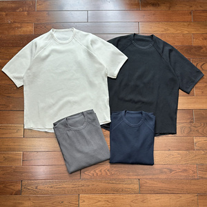日系GDW LIGHT T-SHIRT户外轻量吸汗速干男女款华夫格圆领短袖T恤