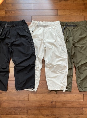 日系And Wnder oversize cargo户外机能防水 男士休闲工装长裤 潮
