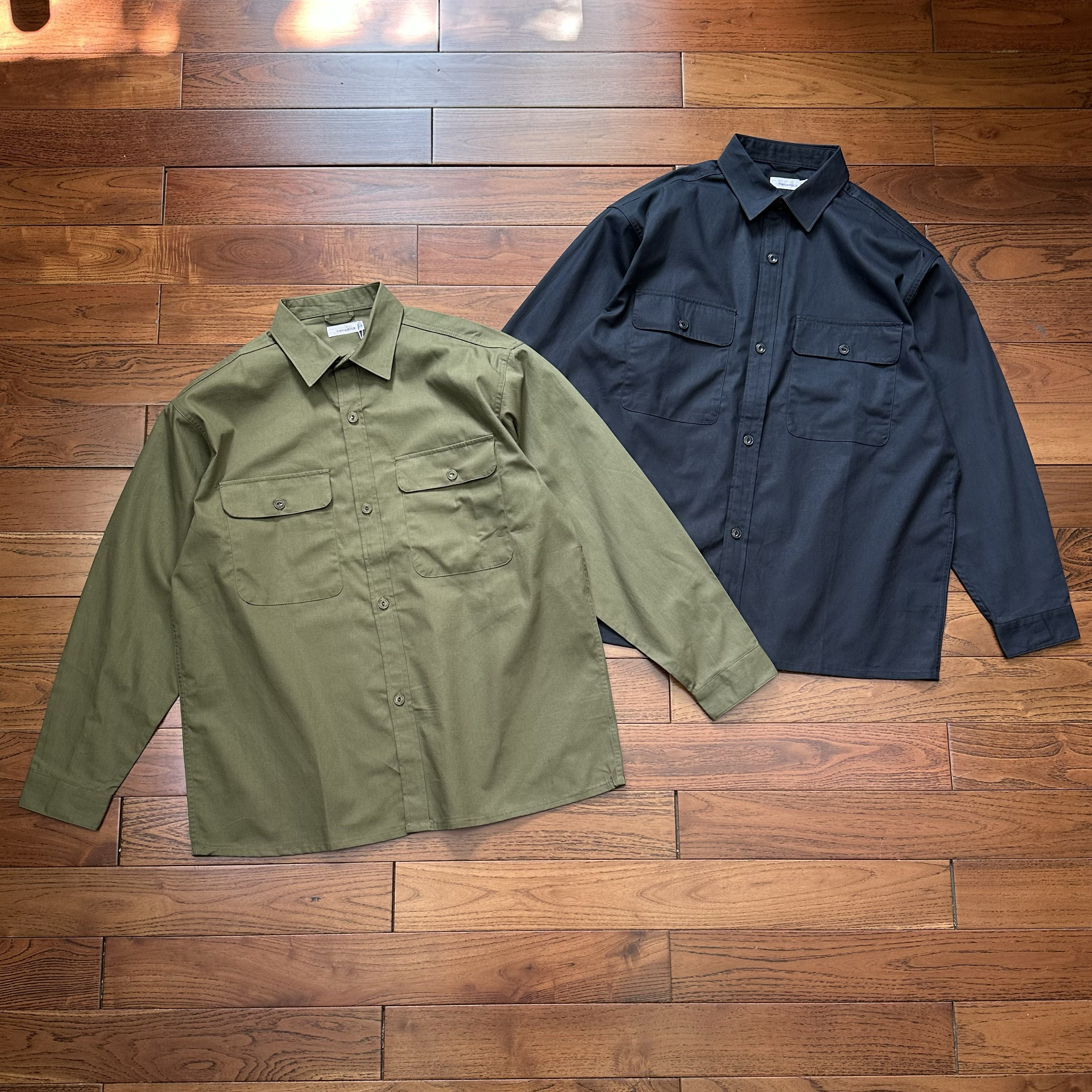 NANMCA UTILITY LIGHT WIND Shirt 宽松休闲口袋工装男士长袖衬衫