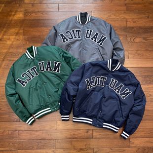 MA1字母刺绣 重磅推荐 boy city 男女情侣棒球棉衣夹克外套 两面穿