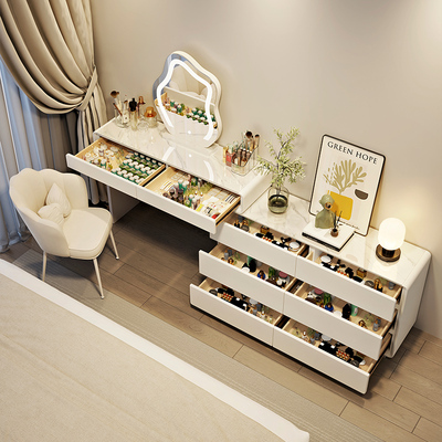 梳妆台极窄奶油风实木
