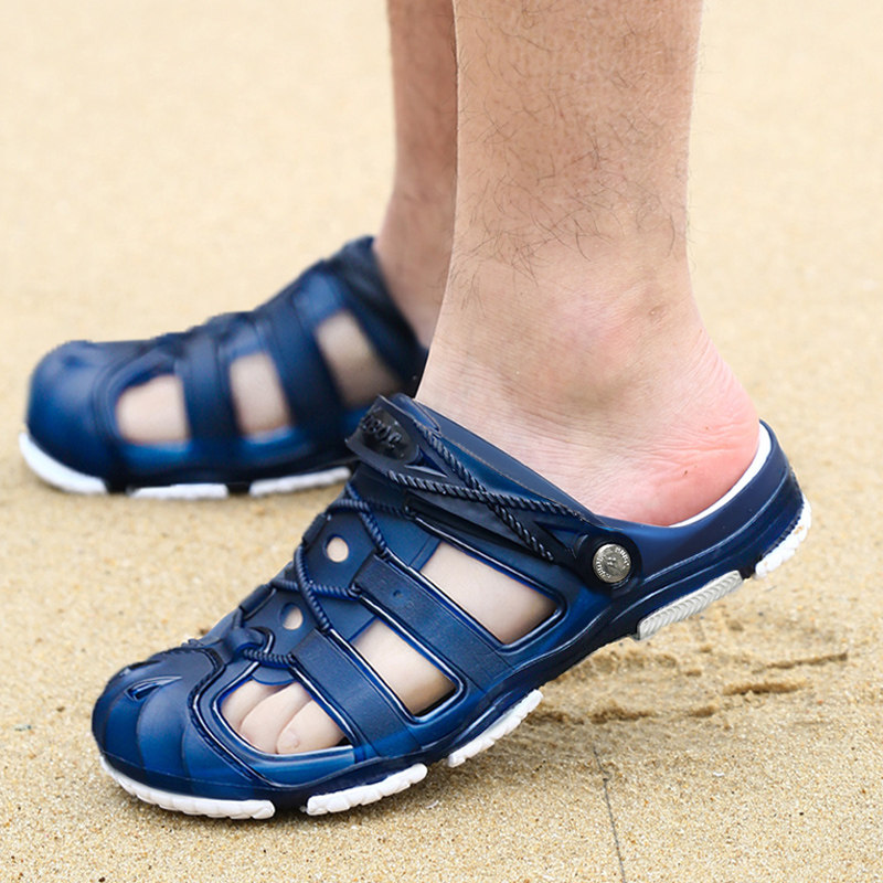 夏季休闲男士洞洞鞋防滑懒人沙滩鞋韩版潮流透气半拖鞋男大码凉鞋|msdalam kategori Kasut lelaki popular, Sandal - dari Buy2taobao.com untuk memberikan perkhidmatan ejen Taobao profesional membeli