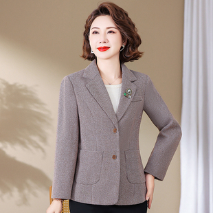 n81春秋装 中年气质洋气西装 春天c05短款 小西服 外套中老年女妈妈装