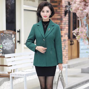 n81春秋装 中年气质洋气西装 春天c01短款 小西服 外套中老年女妈妈装
