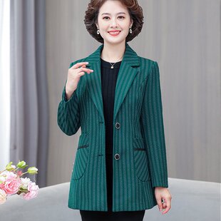 c05短款 小西服 春装 w78春秋外套中老年女士40岁50妈妈年轻洋气西装