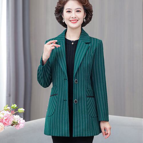 l86春秋外套中老年女士40岁50妈妈年轻洋气西装春装c05短款小西服
