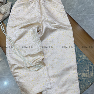 t162 YS2 LC冬上新极简大牌老钱新中式 人丝提花休闲裤