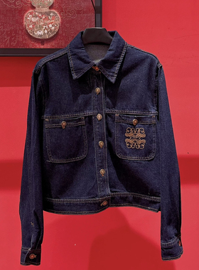 LC-年春款复古风做旧水洗宽松短款牛仔外套(不含下装+内搭)w163