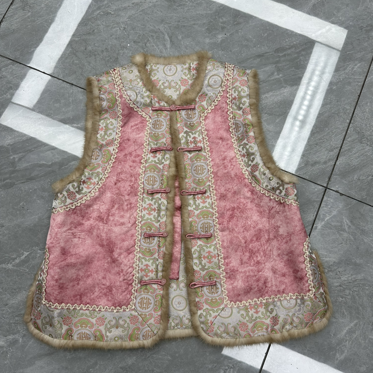 LC上新重磅宋锦彩棠仙驹2面穿夹棉马甲（含50真丝）YS23-G30