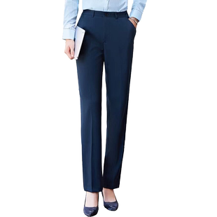 中国邮政工作服西裤女邮储银行直筒蓝绿色移动联通营业厅工装裤子