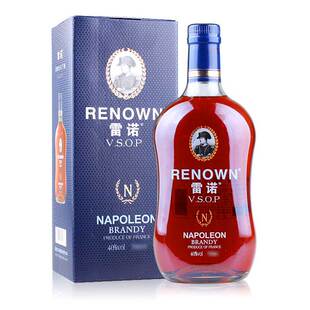 法国原酒进口RENOWN雷诺拿破仑vsop白兰地700ml100ml礼盒装 送礼