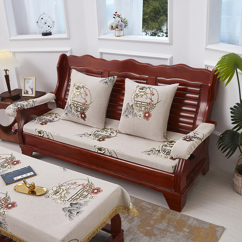 海绵坐垫高密度防滑新中式