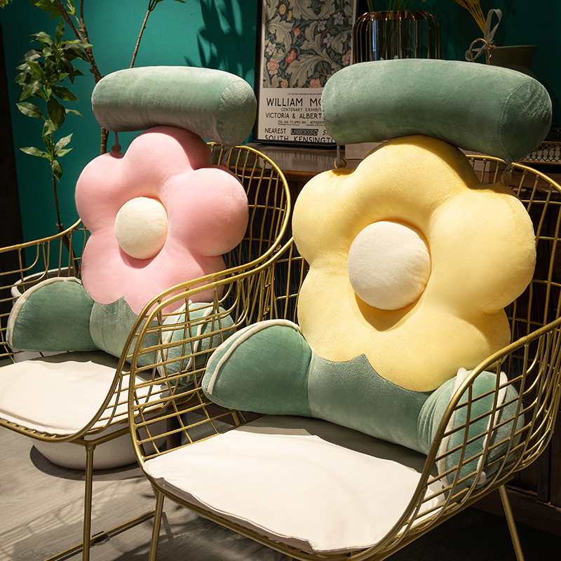 花朵抱枕靠垫沙发客厅办公室腰垫床头靠背垫护腰孕妇飘窗枕头可爱