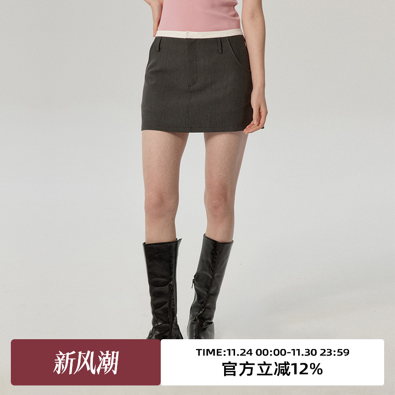 omont蛋挞家短裙H半身裙