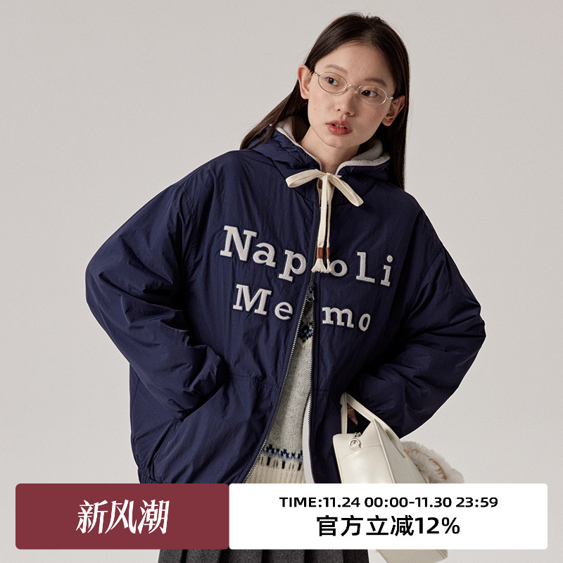 omont蛋挞家两面穿摇粒绒棉服