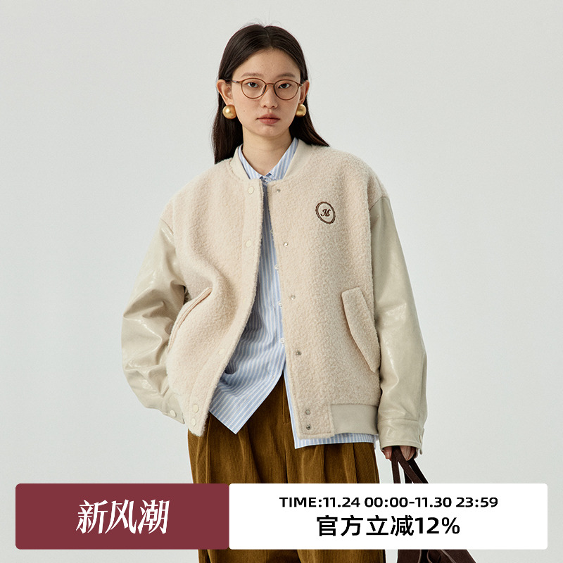 omont蛋挞家通勤棒球服短外套