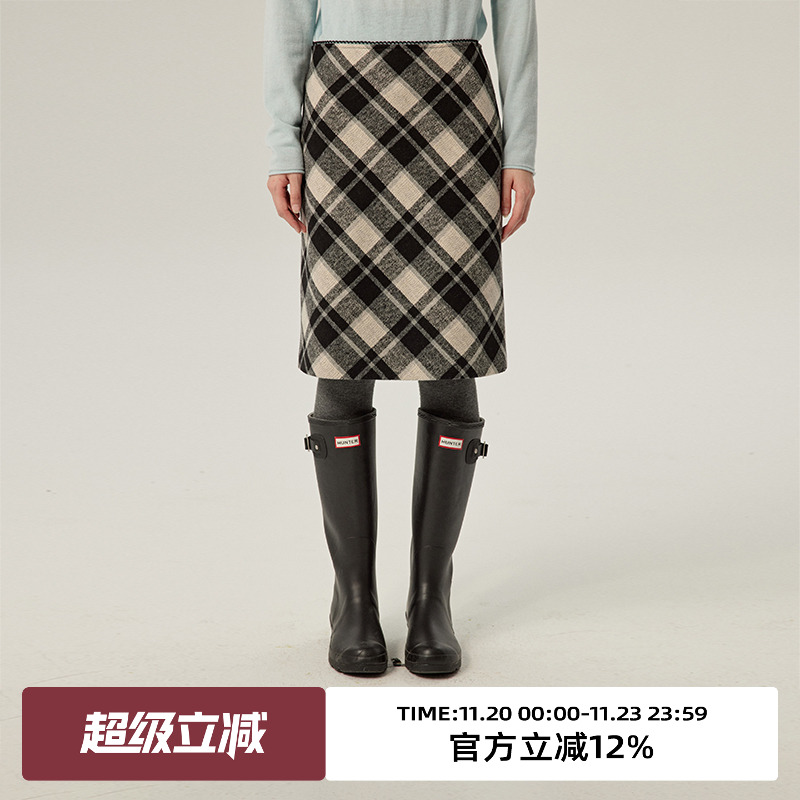 omont蛋挞家七分直筒半身裙