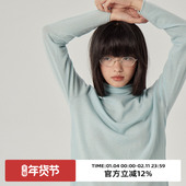 omont蛋挞家100%绵羊毛高领多色修身 毛衣 软糯修身 打底衫 春秋季