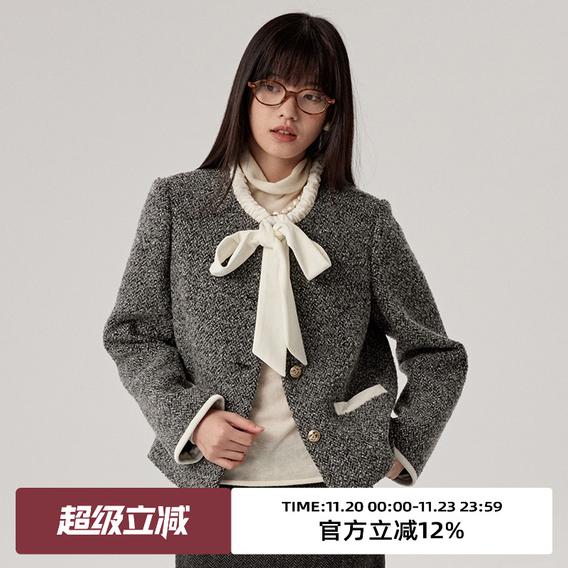 omont蛋挞家短系带领口