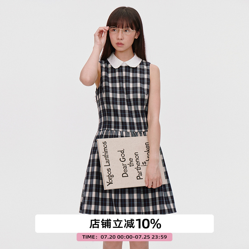 娃娃领/假两件/背心连衣裙