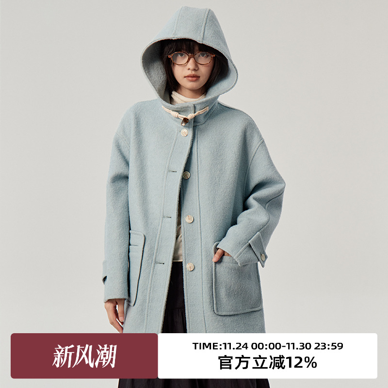 omont蛋挞家中长毛呢外套