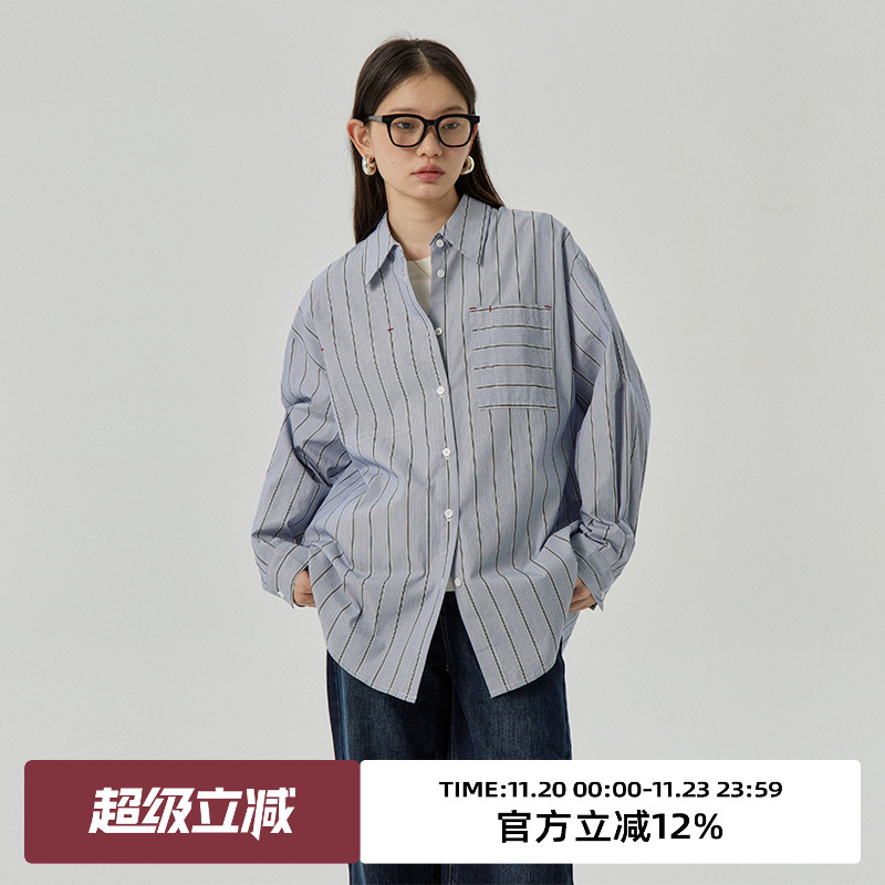 omont蛋挞家宽松通勤单排多扣