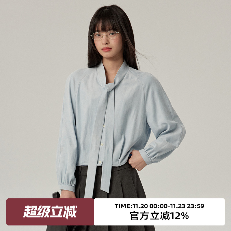 围巾领/截短款/单排扣