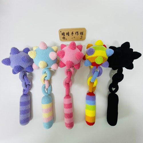 晴晴手作毛线钩针成品流星锤多色流星锤双节棍纯手工钩织玩具礼物