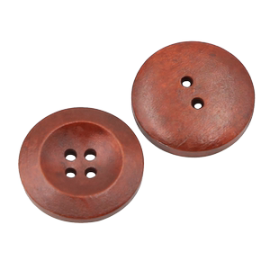 大号圆形木头纽扣毛呢大衣女开衫外套衣服钮扣木质高档原木色扣子