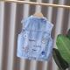 女宝上衣外穿 刺绣儿童坎肩背心小女孩春装 女童牛仔马甲春秋款 韩版