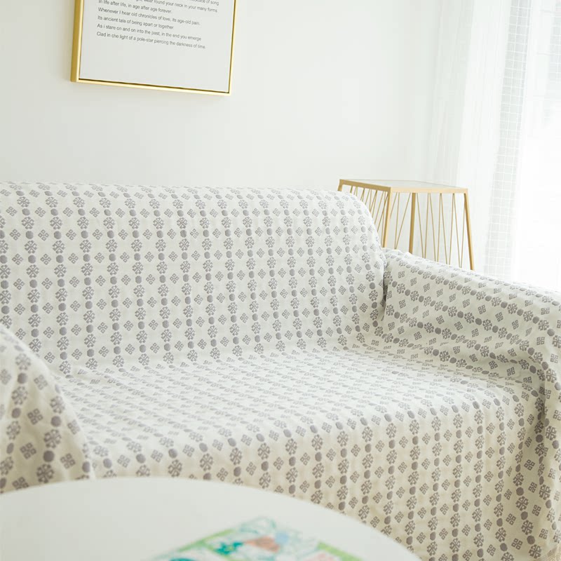 새로운 뒤집을 수있는 간단한 물떼새 격자 소파 타월 전체 커버 유니버설 커버 천 유니버설 커버 천 쿠션 싱글 소파