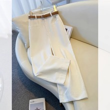 白色直筒牛仔裤子女夏季2025新款爆款今年流行小个子宽松阔腿裤薄