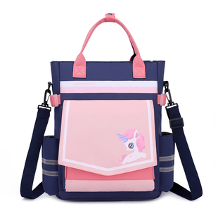 书包补课手提袋小学生单肩斜挎补习包儿童防水大容量轻便双肩背包