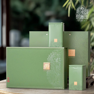 新款茶叶罐铁罐通用礼盒装空盒包装红茶绿茶空罐礼盒送礼定LOGO