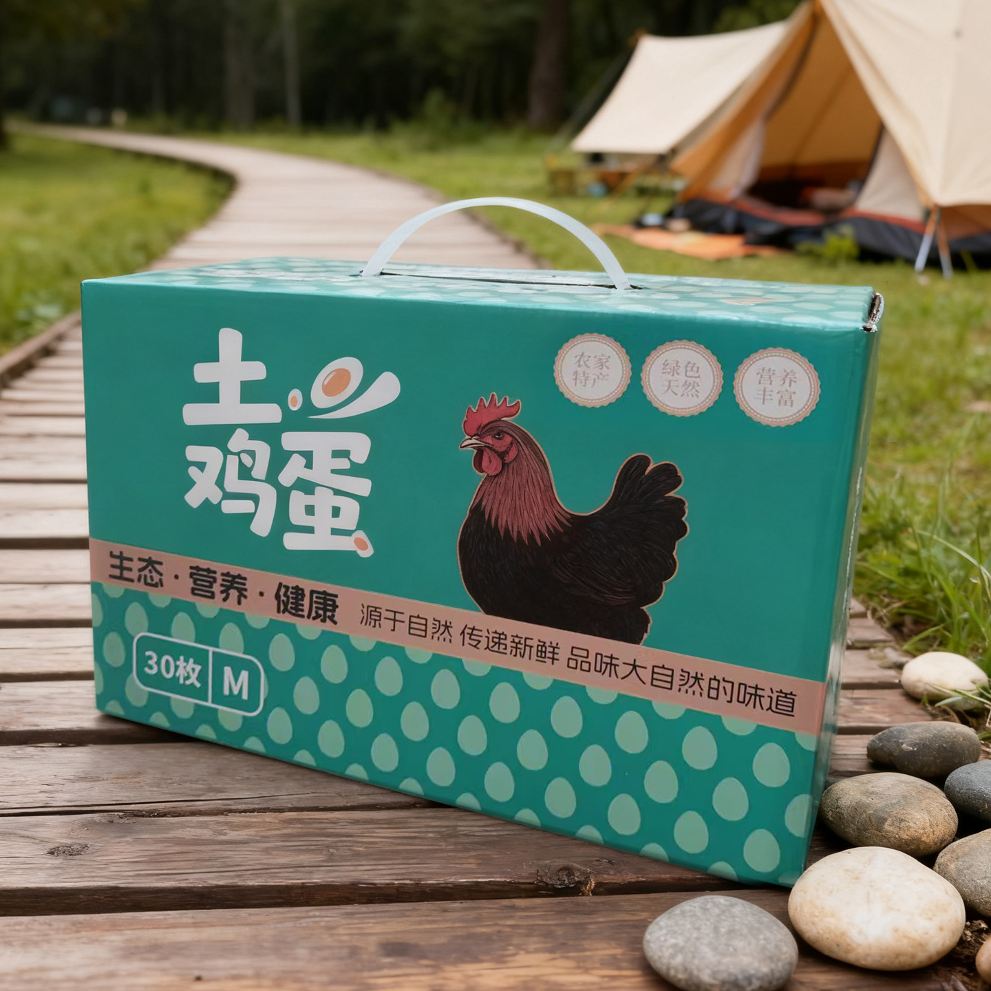 手提土鸡蛋包装盒礼盒纸箱彩箱珍珠棉鸡蛋托防摔高档鸡蛋产品外盒